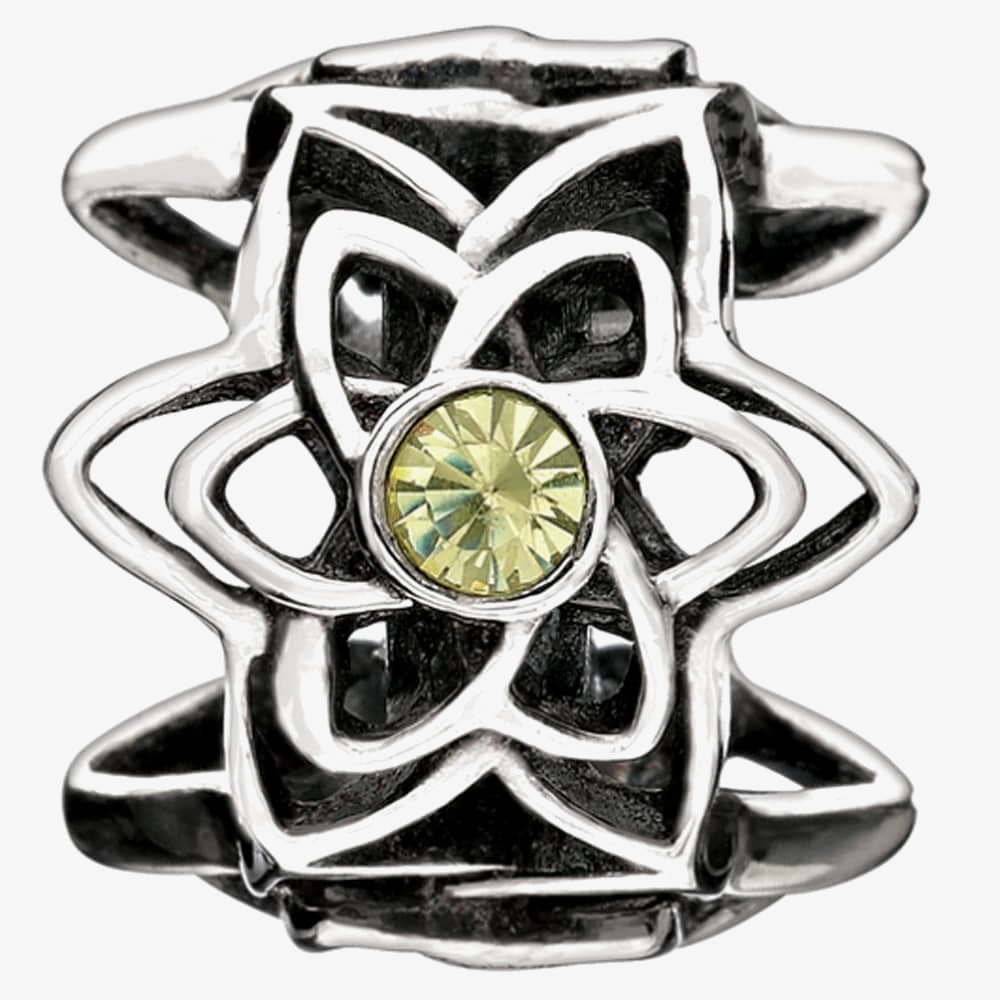 Product photograph of Chamilia Yellow Crystal Dahlia Bead 2025-0835 from The Jewel Hut