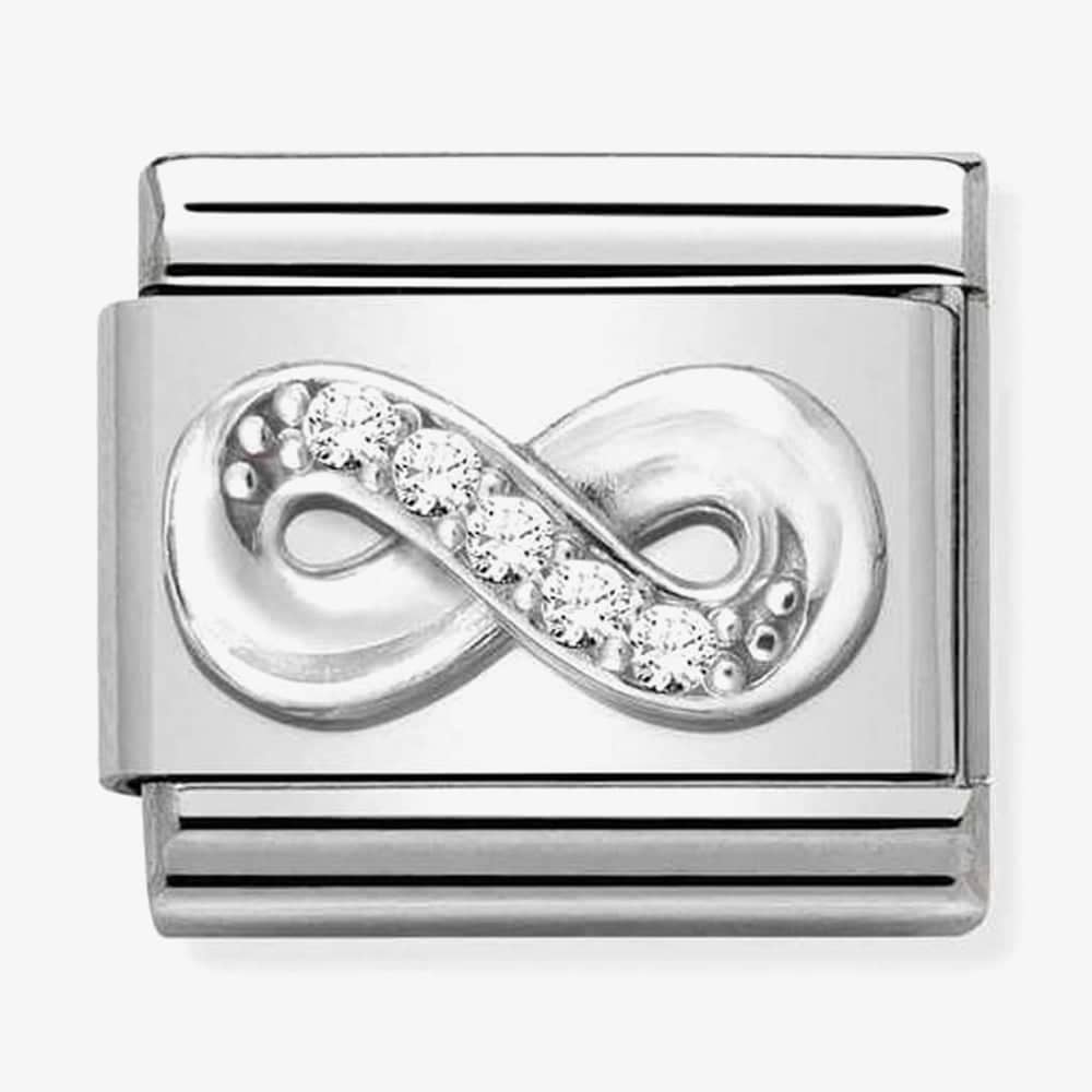 Product photograph of Nomination Classic Composable Symbols Infinity Charm 330304 41 from The Jewel Hut