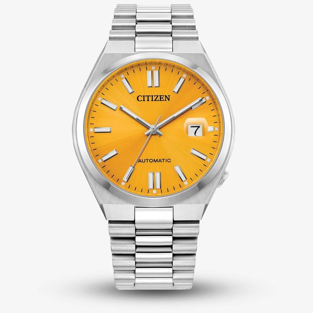 Product photograph of Citizen Mens Tsuyosa Yellow Dial Automatic Watch Nj0150-56z from The Jewel Hut