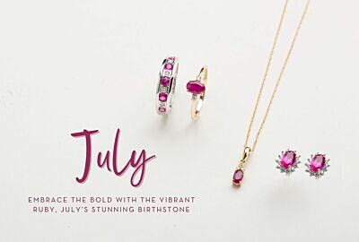 July Birthstone Ruby Jewellery - The Jewel Hut