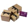 Gold wrapping with a black bow