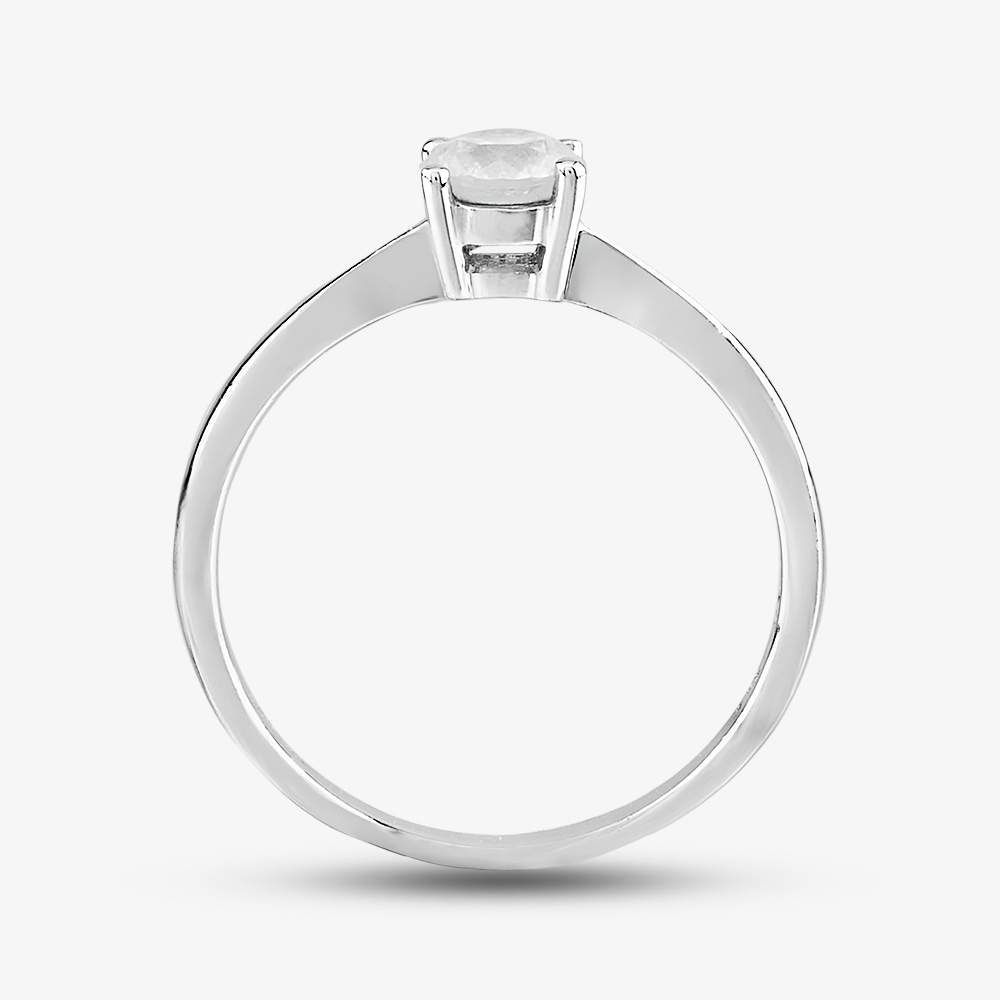 9ct White Gold 0.50ct Diamond Four Claw Solitaire Ring PR04307W9 0.50 