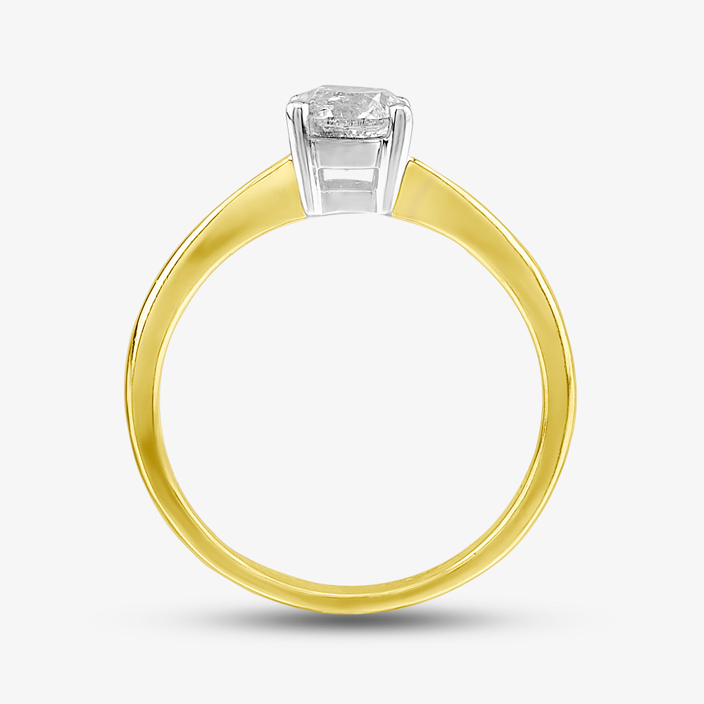 9ct Yellow Gold 0.50ct Diamond Four Claw Solitaire Ring PR0407Y9 0.50 