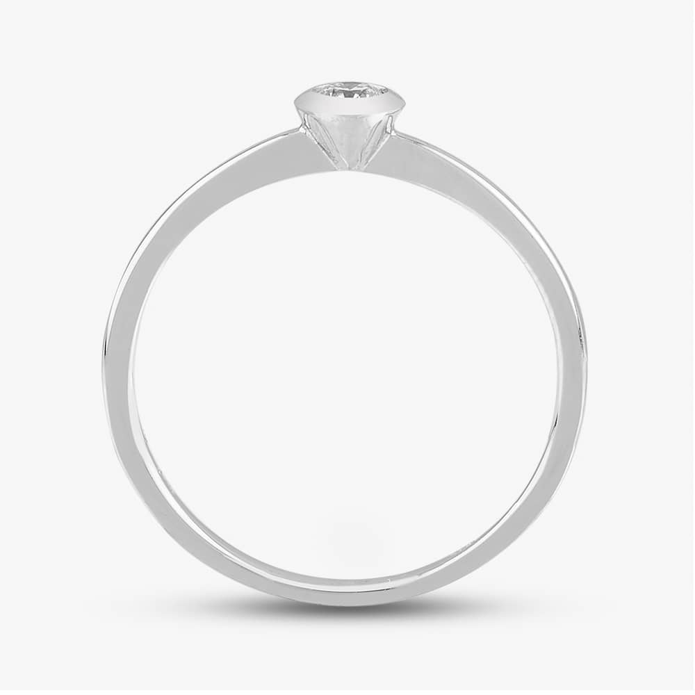9ct White Gold 0.15ct Brilliant Cut Diamond Solitaire Ring 546073 375/WG