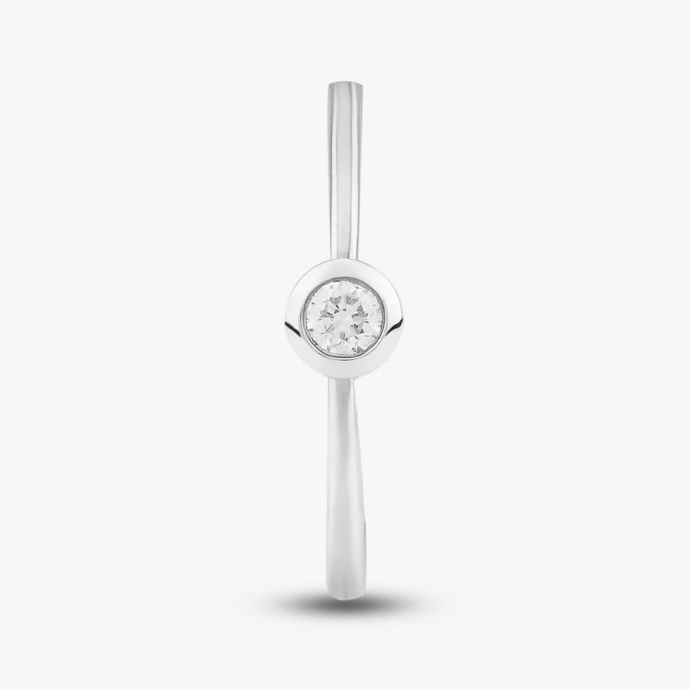 9ct White Gold 0.15ct Brilliant Cut Diamond Solitaire Ring 546073 375/WG