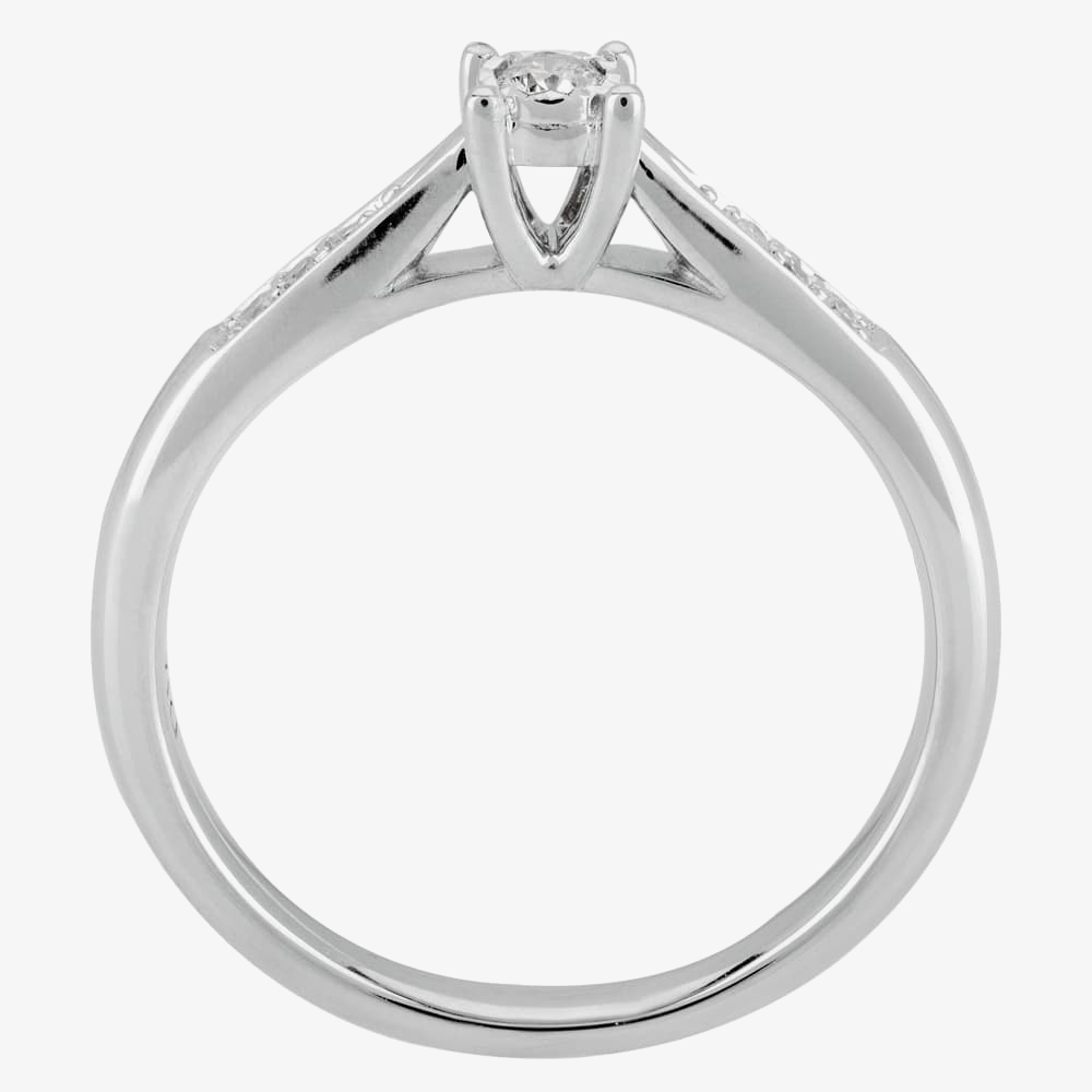 9ct White Gold 0.19ct Solitaire Diamond Ring S4490D-9W-019G