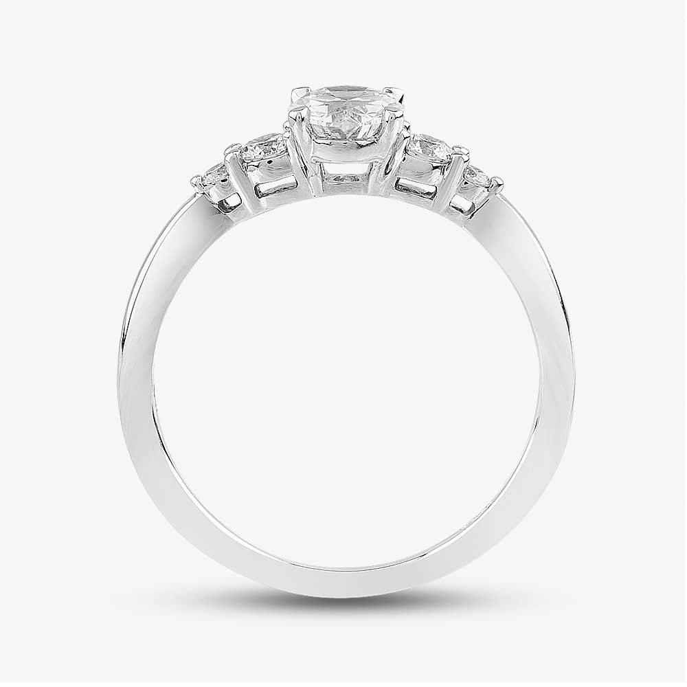 Platinum Certificated 0.70ct Oval Cut Diamond Shoulder Set Solitaire Ring 31267/90