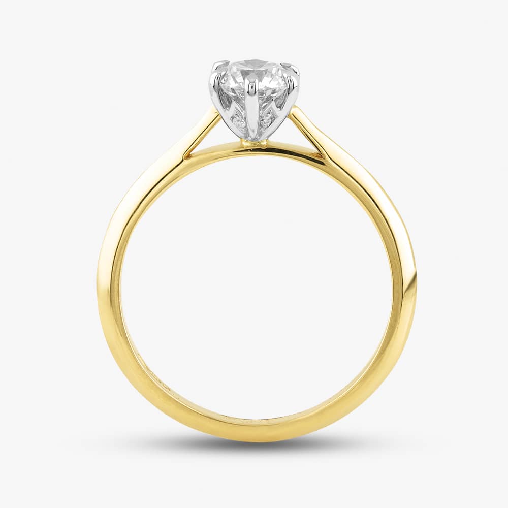 18ct Yellow Gold Certificated 0.50ct Brilliant Cut Solitaire Ring 10638/18PT/M0(.50ct)