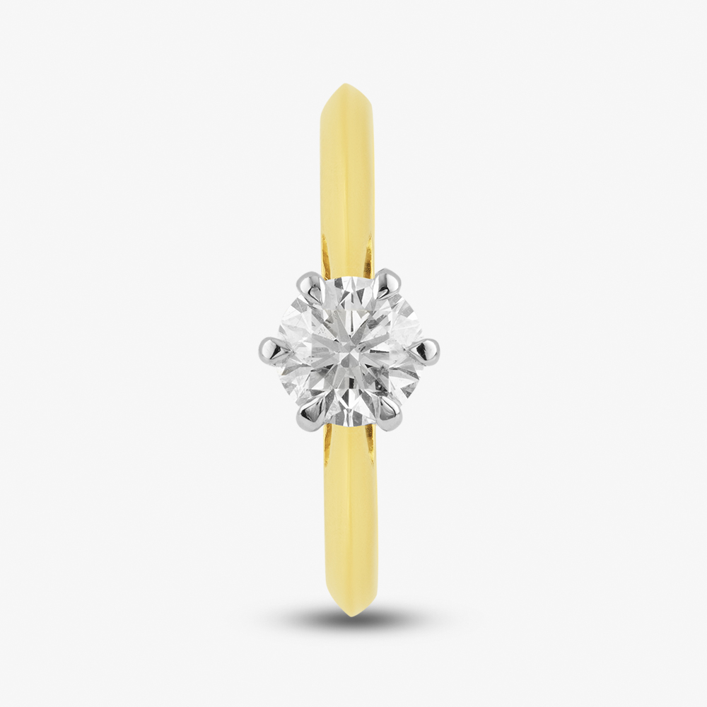 18ct Yellow Gold Certificated 0.50ct Brilliant Cut Solitaire Ring 10638/18PT/M0(.50ct)