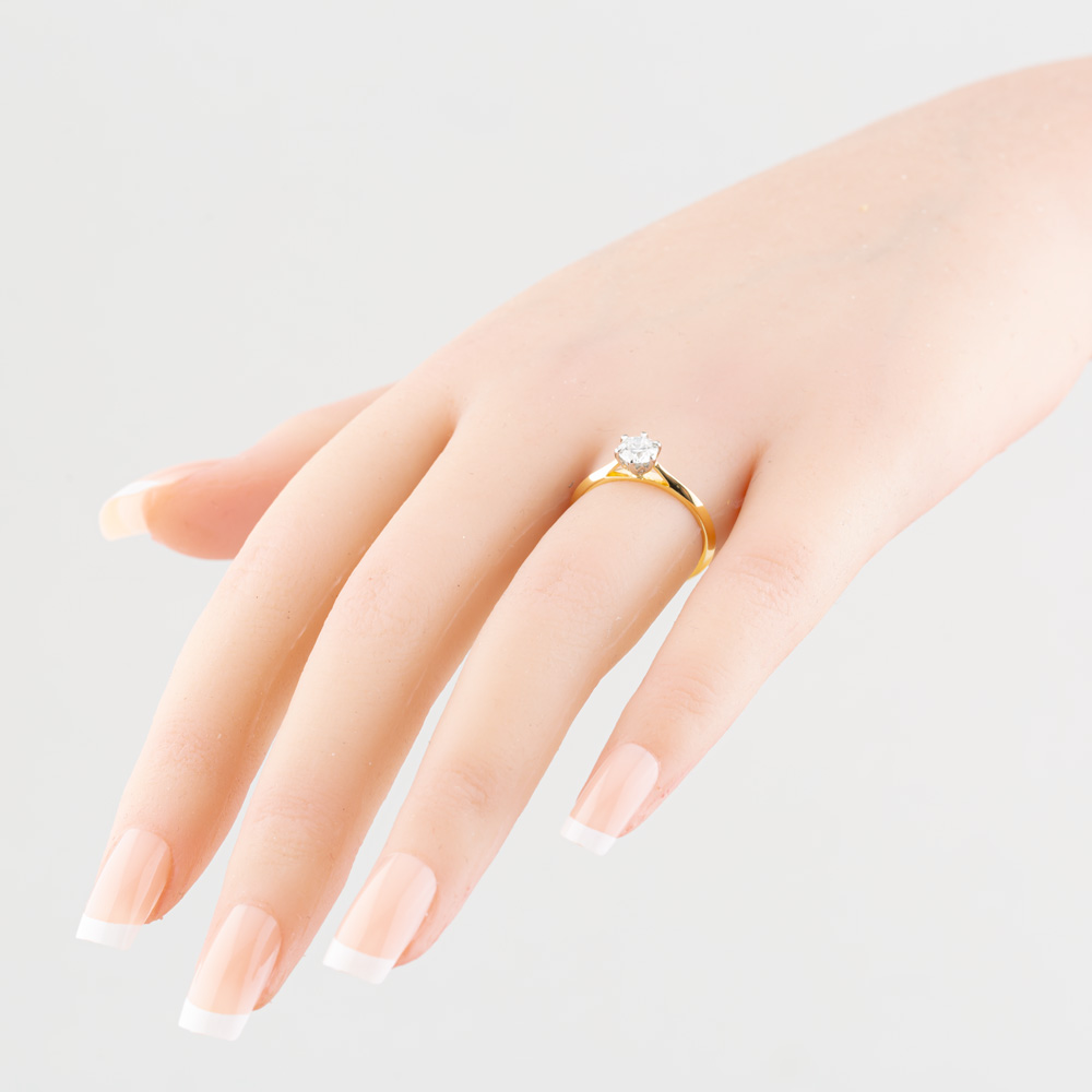18ct Yellow Gold Certificated 0.50ct Brilliant Cut Solitaire Ring 10638/18PT/M0(.50ct)