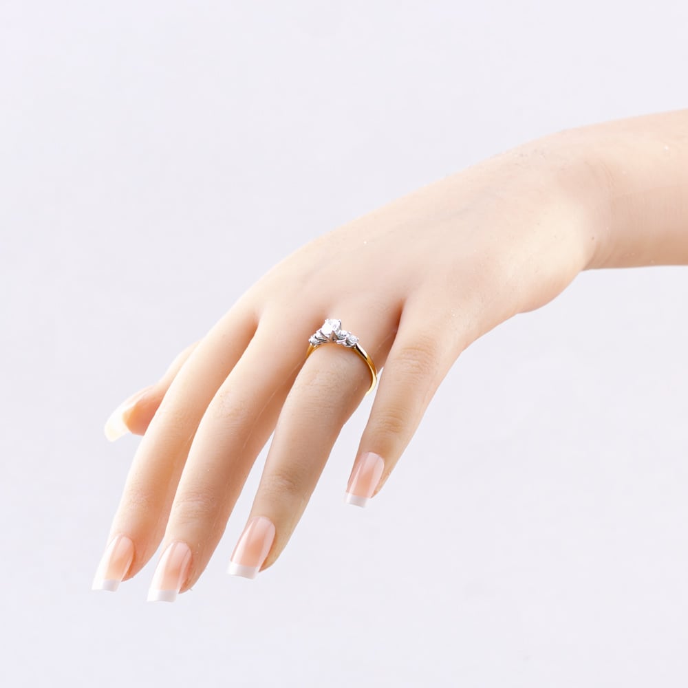 18ct Yellow Gold Certificated 2.51ct Diamond Five Stone Ring 31491YW/80-18