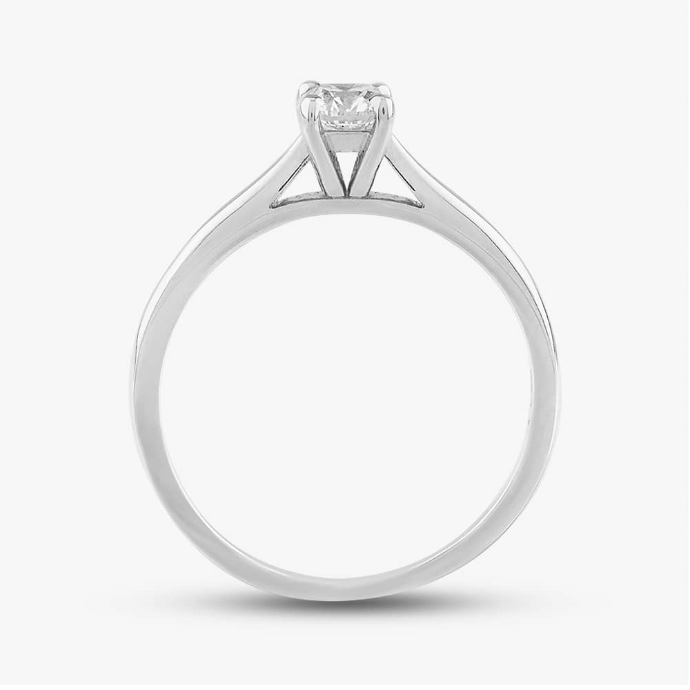 18ct White Gold 0.40ct Brilliant Cut Diamond Solitaire Ring 10-80-616/24-01-635 N