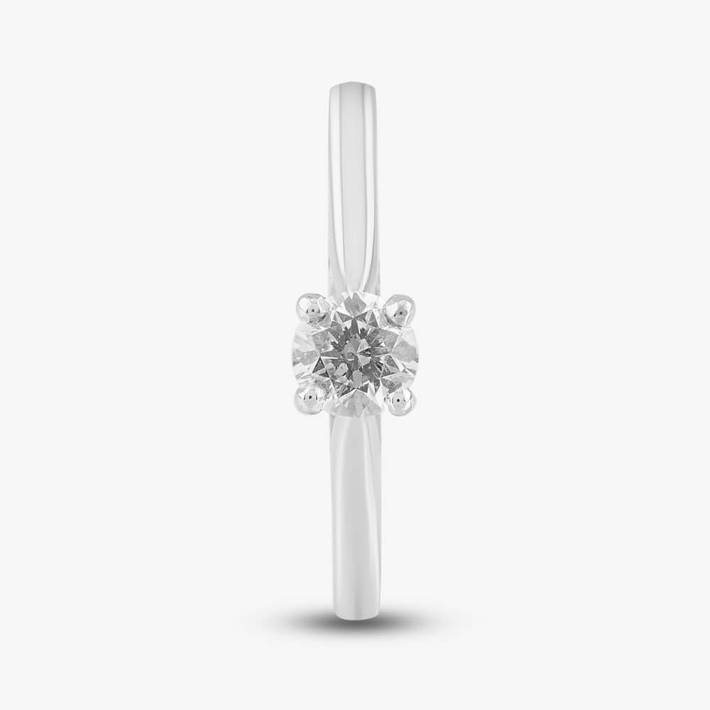 18ct White Gold 0.40ct Brilliant Cut Diamond Solitaire Ring 10-80-616/24-01-635 N