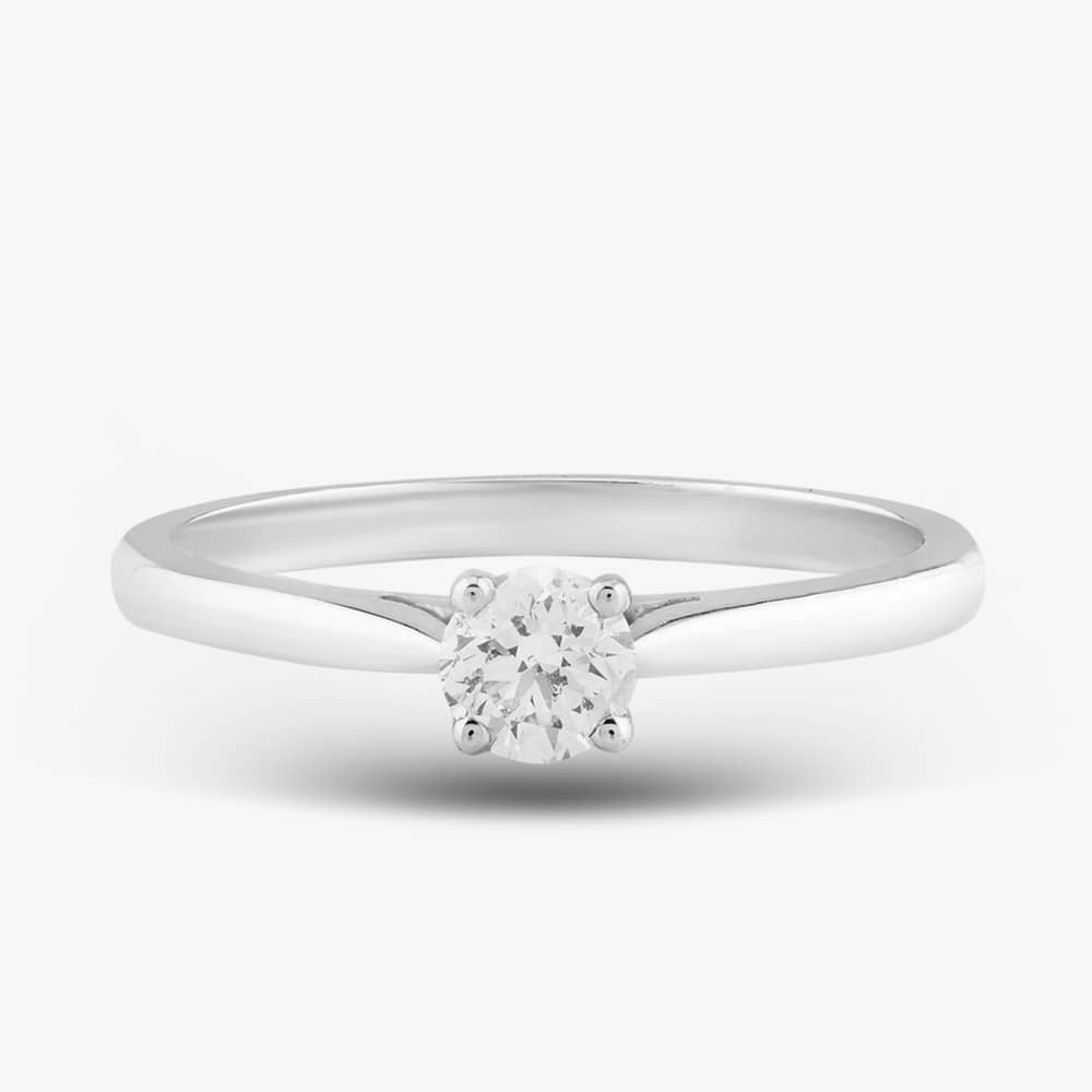 9ct White Gold 0.30ct Brilliant Cut Diamond Solitaire Ring 10-80-615/24-01-919 N