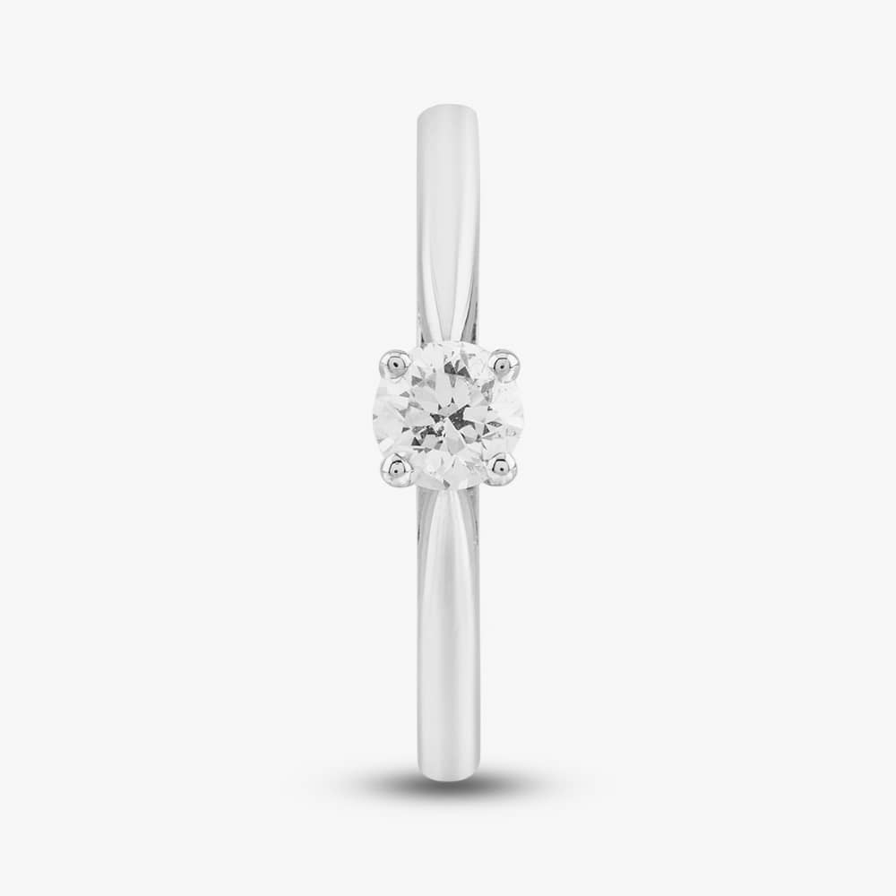 9ct White Gold 0.30ct Brilliant Cut Diamond Solitaire Ring 10-80-615/24-01-919 N