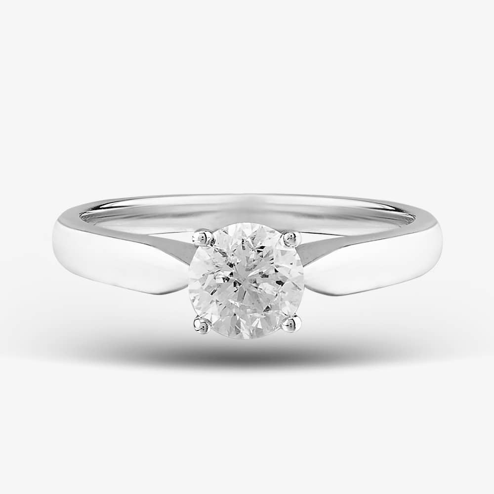 18ct White Gold 0.70ct Diamond Solitaire Ring PR12882