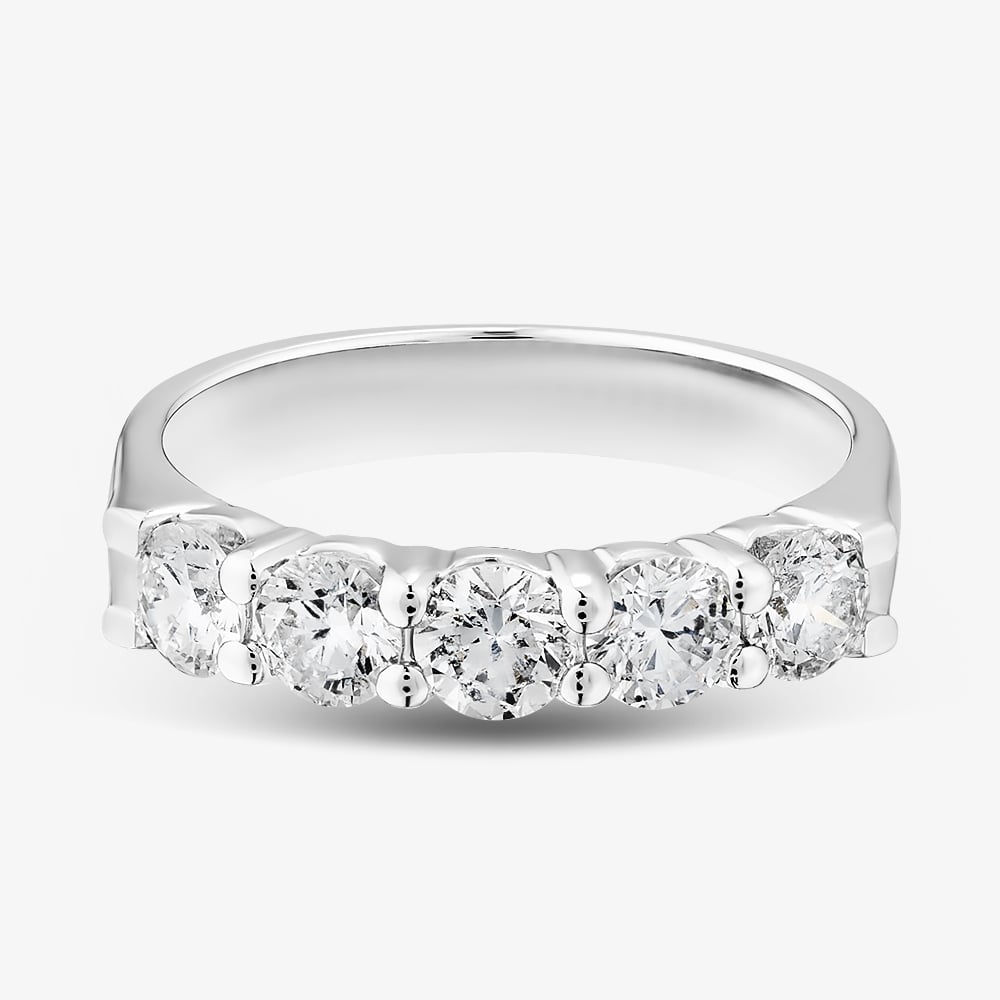Pure Brilliance 9ct White Gold 1.00ct Diamond Five Stone Ring THR5555-100 (WG)
