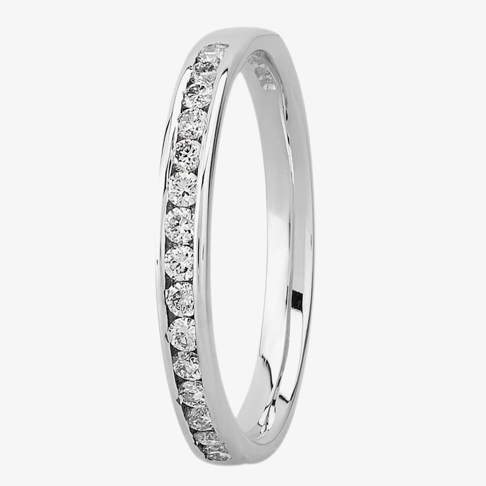 9ct White Gold 0.25ct Diamond Half-Eternity Ring 8991/9W/DQ10/25PT