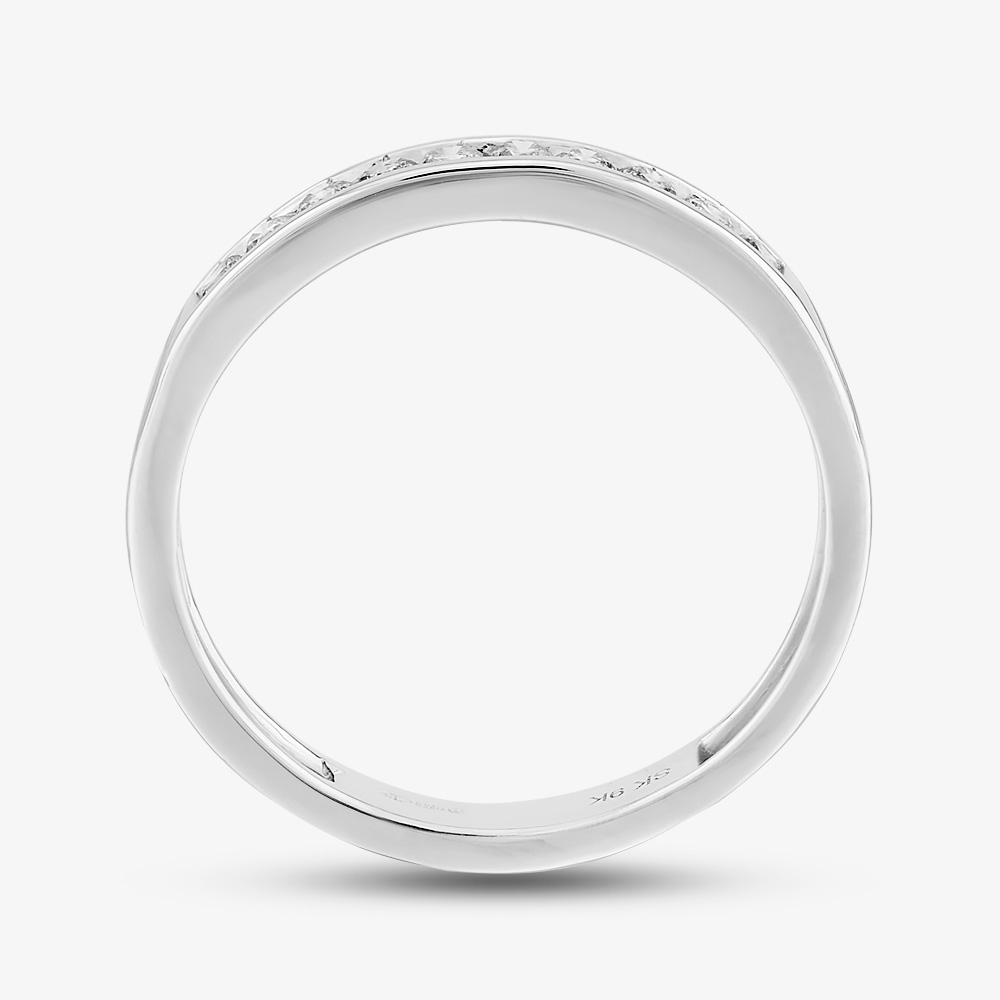9ct White Gold 0.20ct Diamond Channel Set Half Eternity Ring THR20962-20