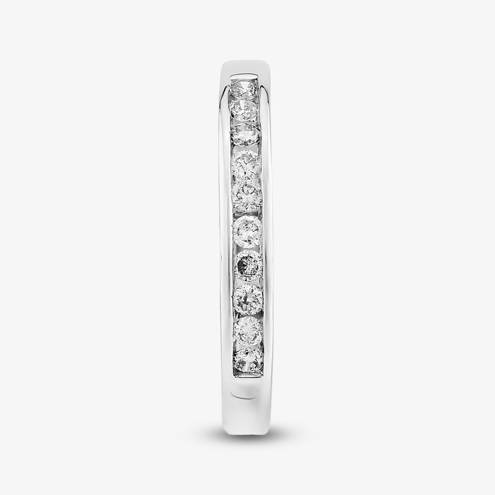 9ct White Gold 0.20ct Diamond Channel Set Half Eternity Ring THR20962-20