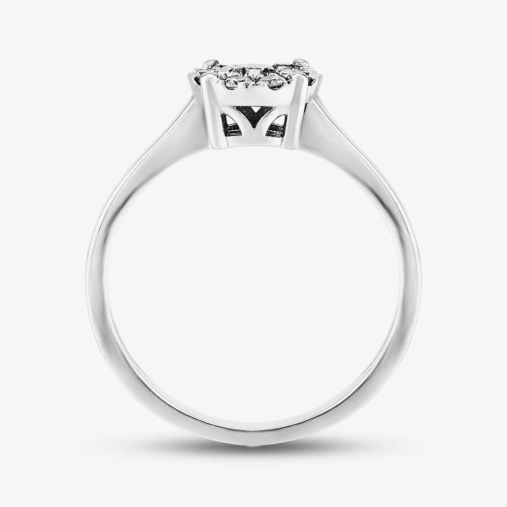 9ct White Gold 0.50ct Diamond Cluster Ring THR2963-50