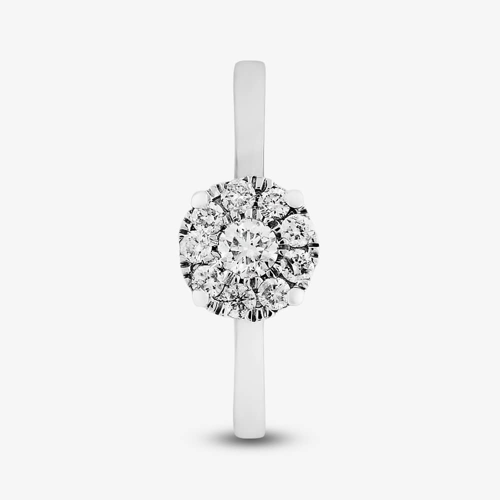 9ct White Gold 0.50ct Diamond Cluster Ring THR2963-50