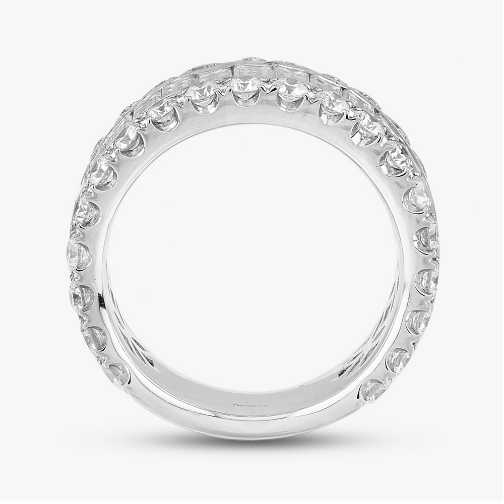 18ct White Gold 4.73ct Baguette & Brilliant Cut Diamond Full Eternity Ring HFVS 18KW