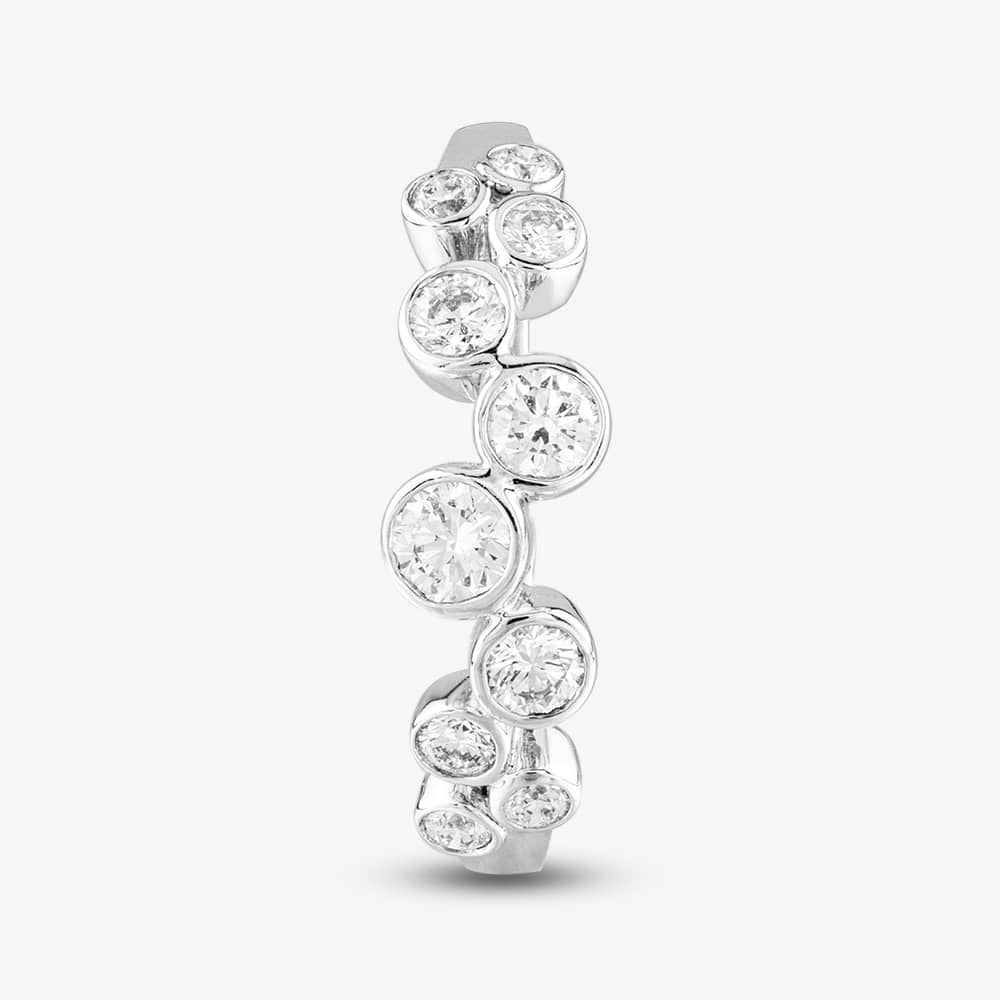 18ct White Gold 0.66ct Brilliant Cut Diamond Half Eternity Ring R24183GW18DD