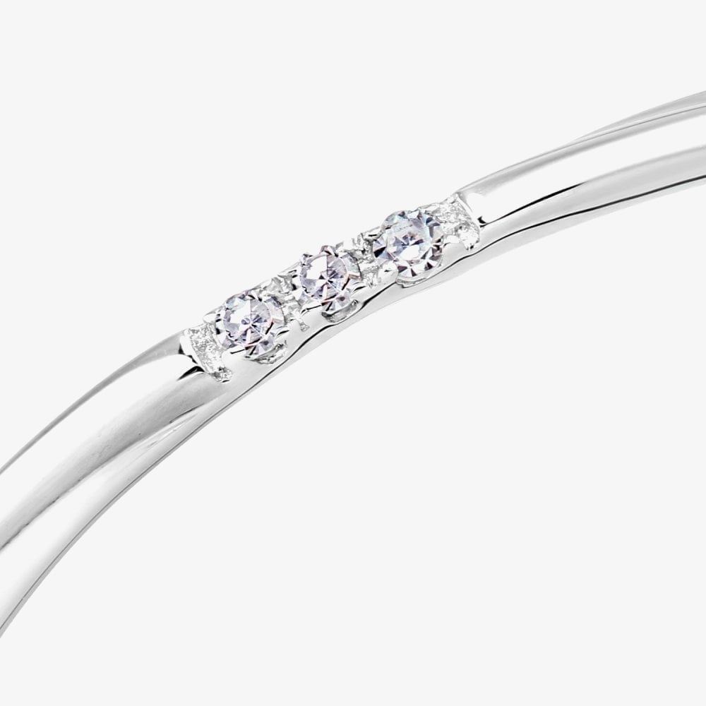 9ct White Gold 0.01ct Three Stone Diamond Ring PR12846W