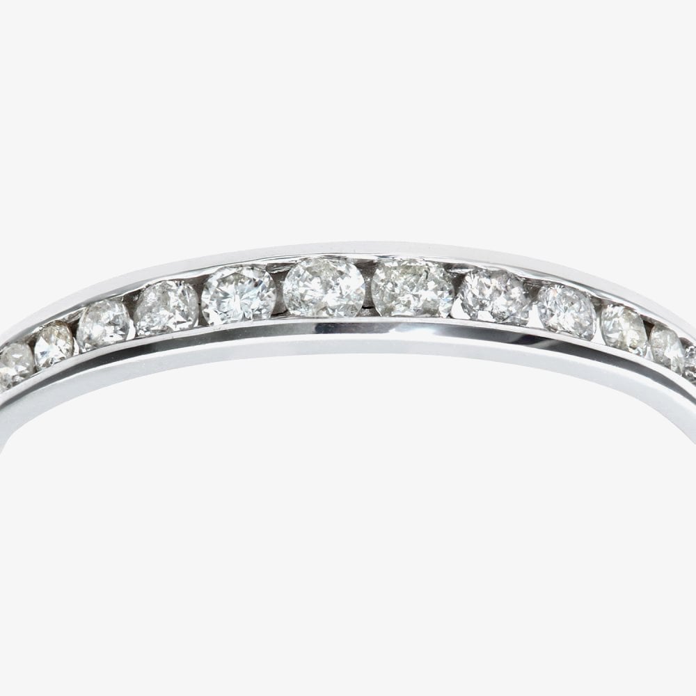 9ct White Gold 0.25ct Graduating Diamond Half Eternity Ring PR04775W