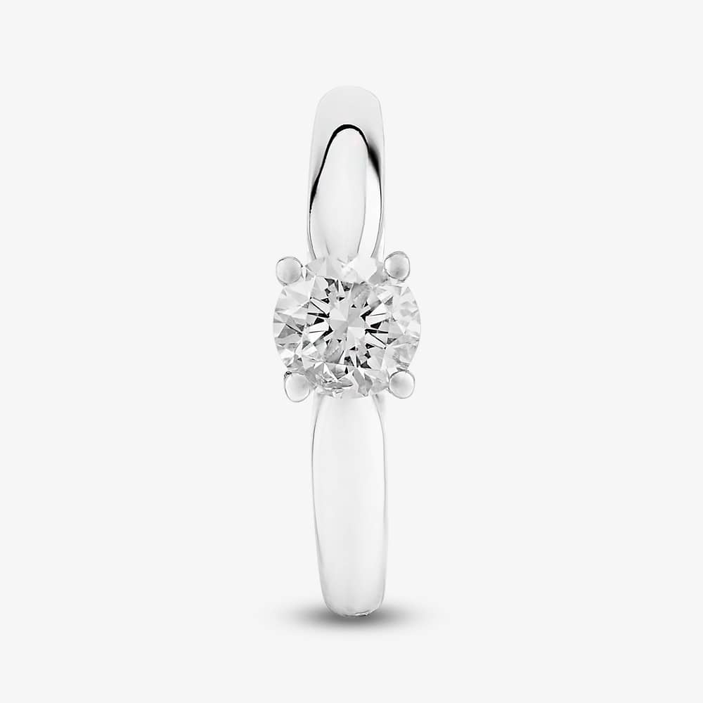 18ct White Gold 1.00ct Diamond Bridge Accent Solitaire Ring THR17230-100