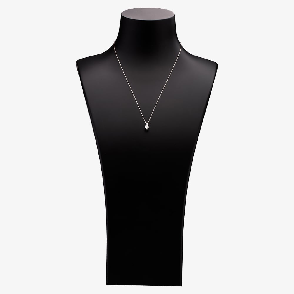 9ct White Gold 0.50ct Diamond Single Stone Necklace THP3119-50