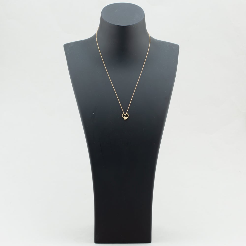 9ct Yellow Gold Double Heart Diamond Pendant Necklace PP03110Y