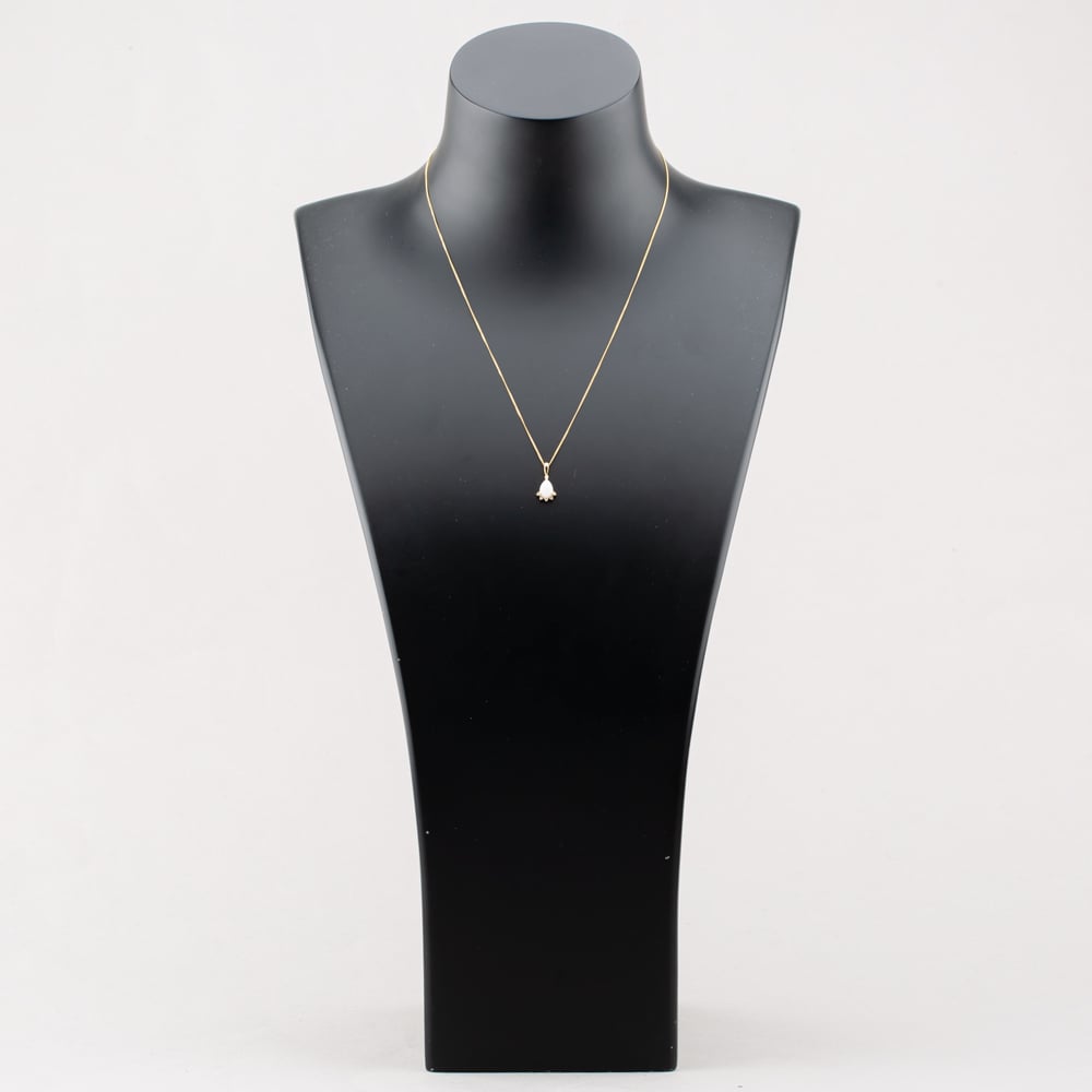 9ct Yellow Gold Opal & Diamond Cluster Necklace P4583-10
