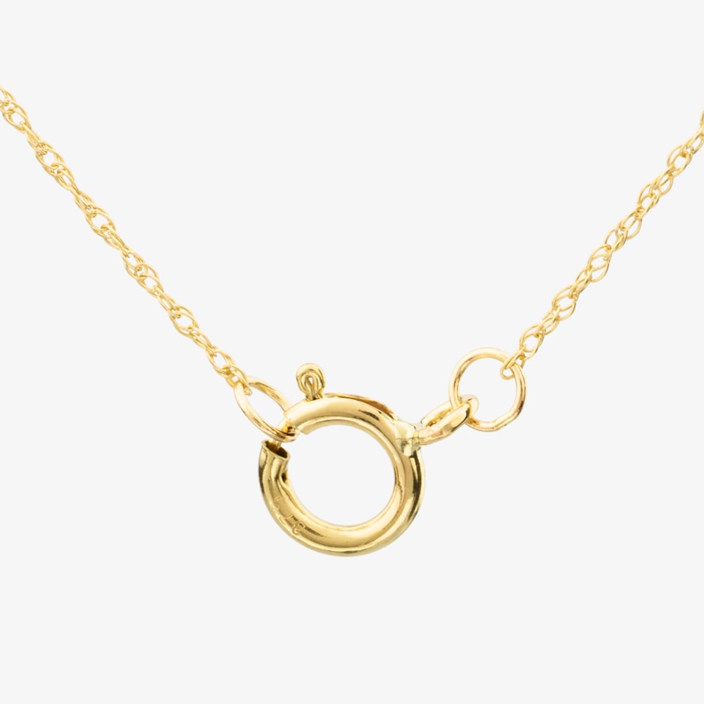 Pure Brilliance 9ct Yellow Gold 0.05ct Pave Diamond Oval Linked Pendant Necklace THP44319-05NJ