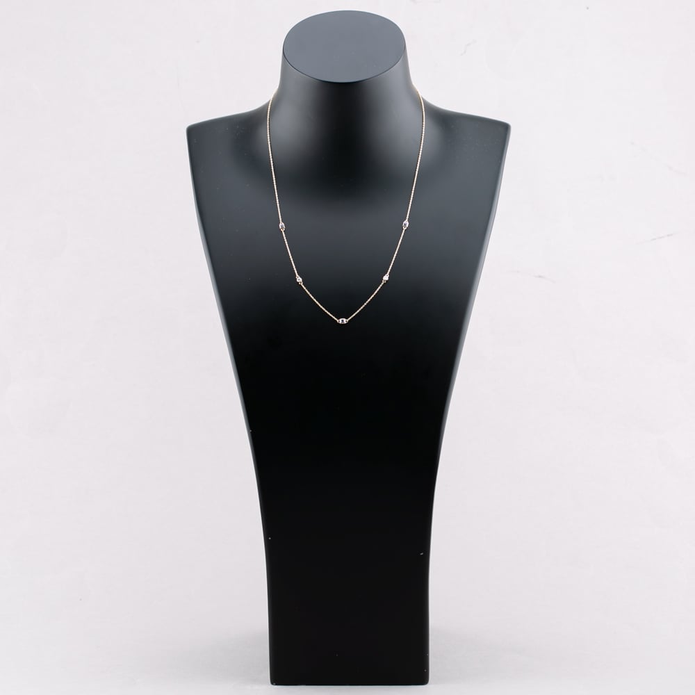 9ct Yellow Gold Sapphire & Diamond Necklace RJN04756-BS