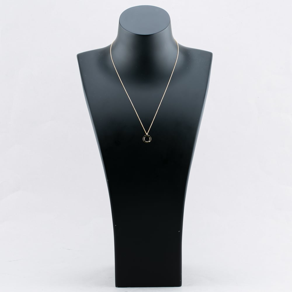 9ct Yellow Gold Diamond Open Circle Necklace 12125147271