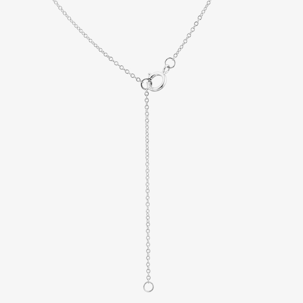 9ct White Gold 0.08ct Diamond Clover Pendant THN46884-08SF