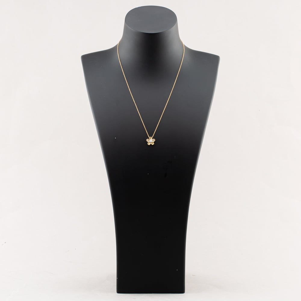 9ct Yellow Gold 0.08ct Diamond Flower Pendant THN48587-08SF (YG)