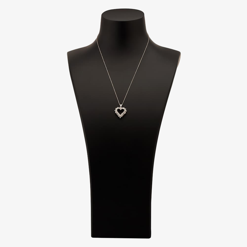 9ct White Gold 1.00ct Diamond Open Heart Pendant THP20494-100