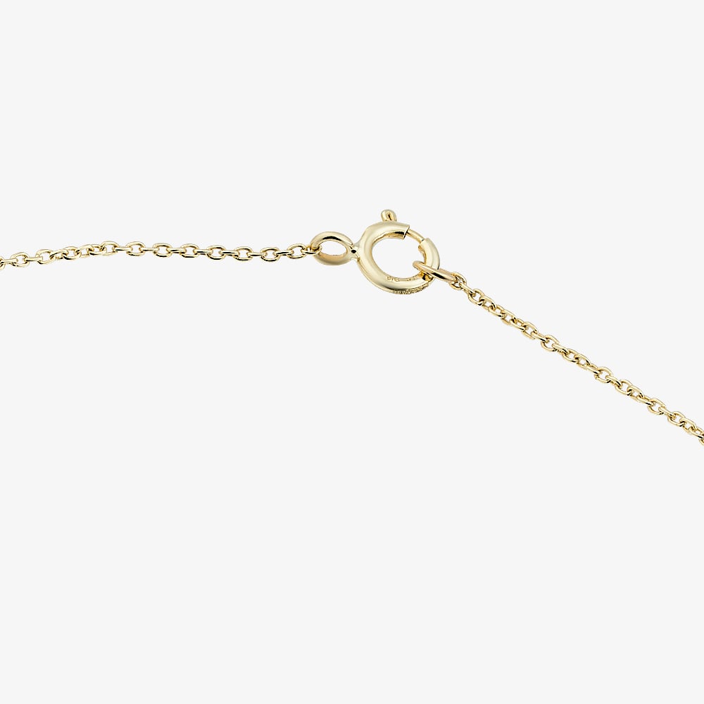Gold Impression 9ct Yellow Gold Emerald & Diamond Chain Bracelet RJB04749-E