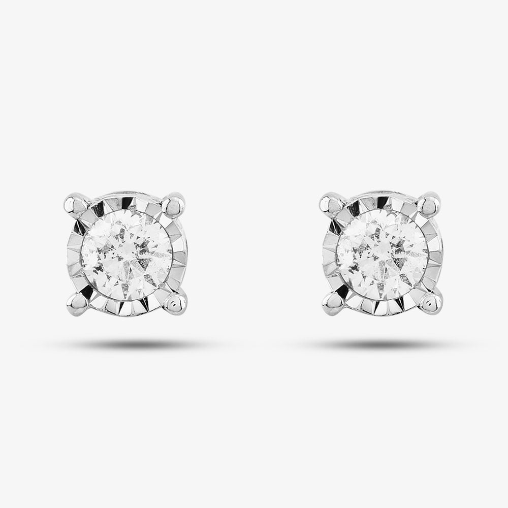9ct White Gold 1.00ct Brilliant Cut Diamond Stud Earrings THE20345-100