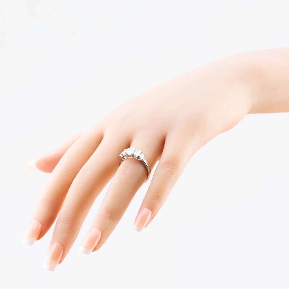 Platinum Certified 1.49ct Radiant Cut Diamond Five Stone Ring RN10930