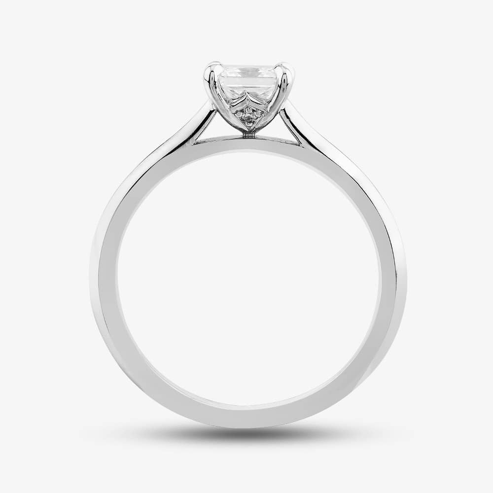 Platinum 0.50ct Princess Cut Diamond Solitaire Ring 10-80-657/24-04-188