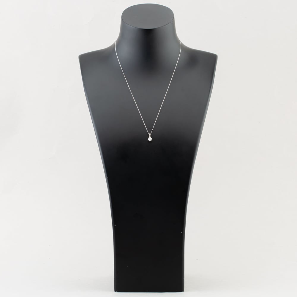 Platinum Certified 0.40ct Brilliant Cut Diamond Pendant Necklace 6 CLAW PLAT PDT MO - 40PT