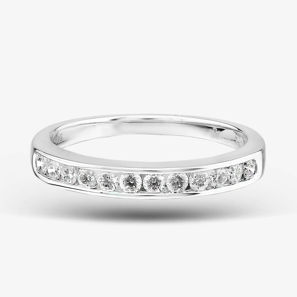 18ct White Gold 0.30ct Diamond Half Eternity Ring PR12882 ET