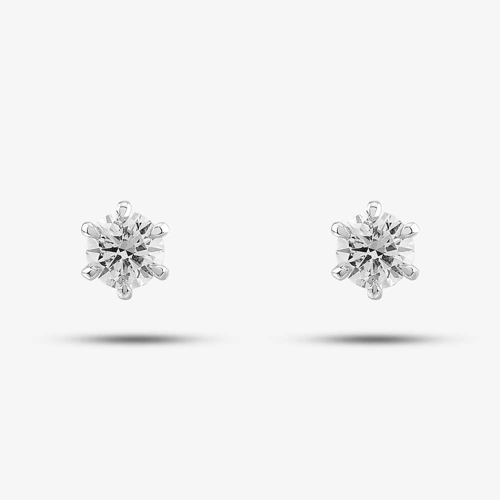 18ct White Gold 0.53ct Brilliant Cut Diamond Stud Earrings 04-80-032/24-01-643/644
