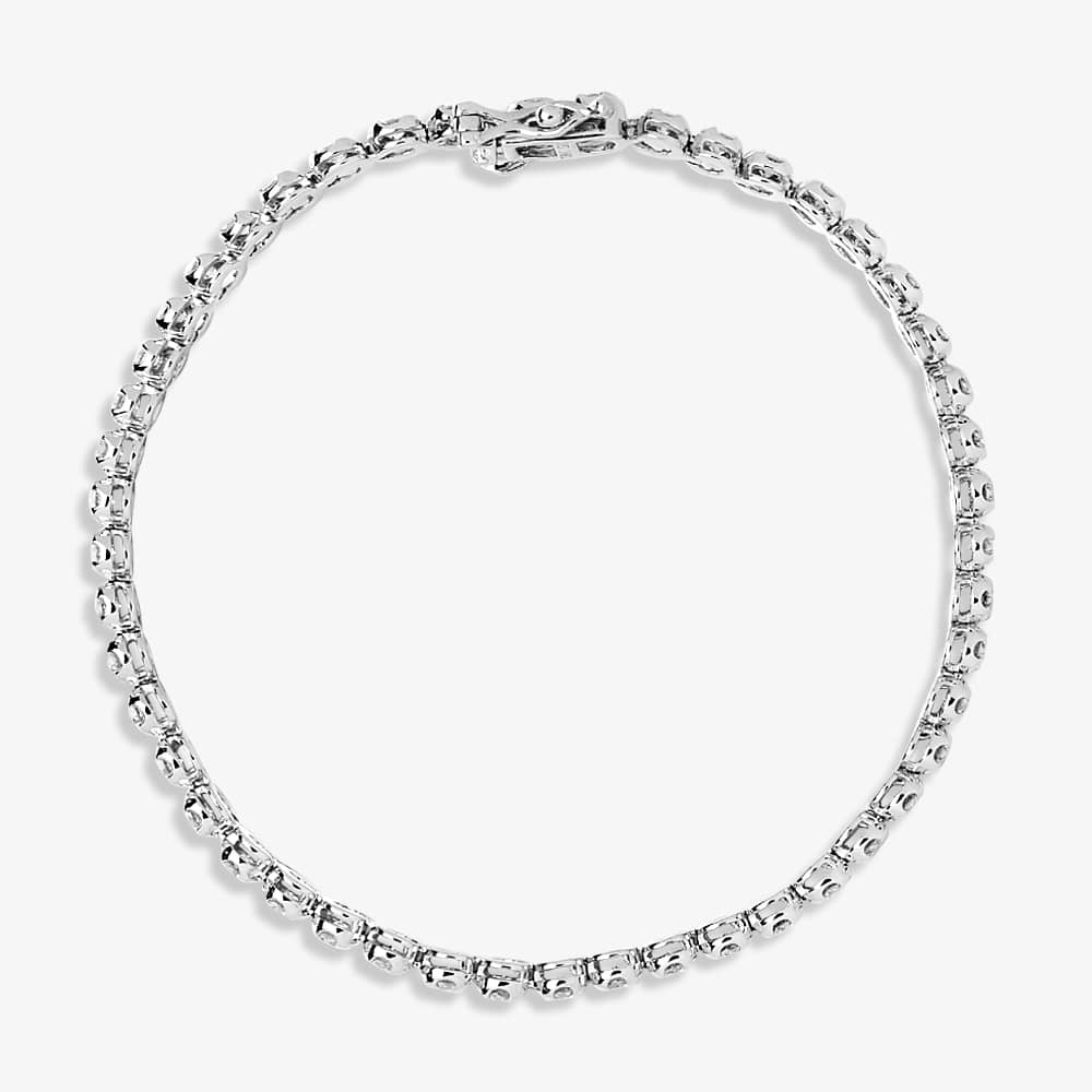 18ct White Gold 3.00ct Diamond Tennis Bracelet THB15917-300