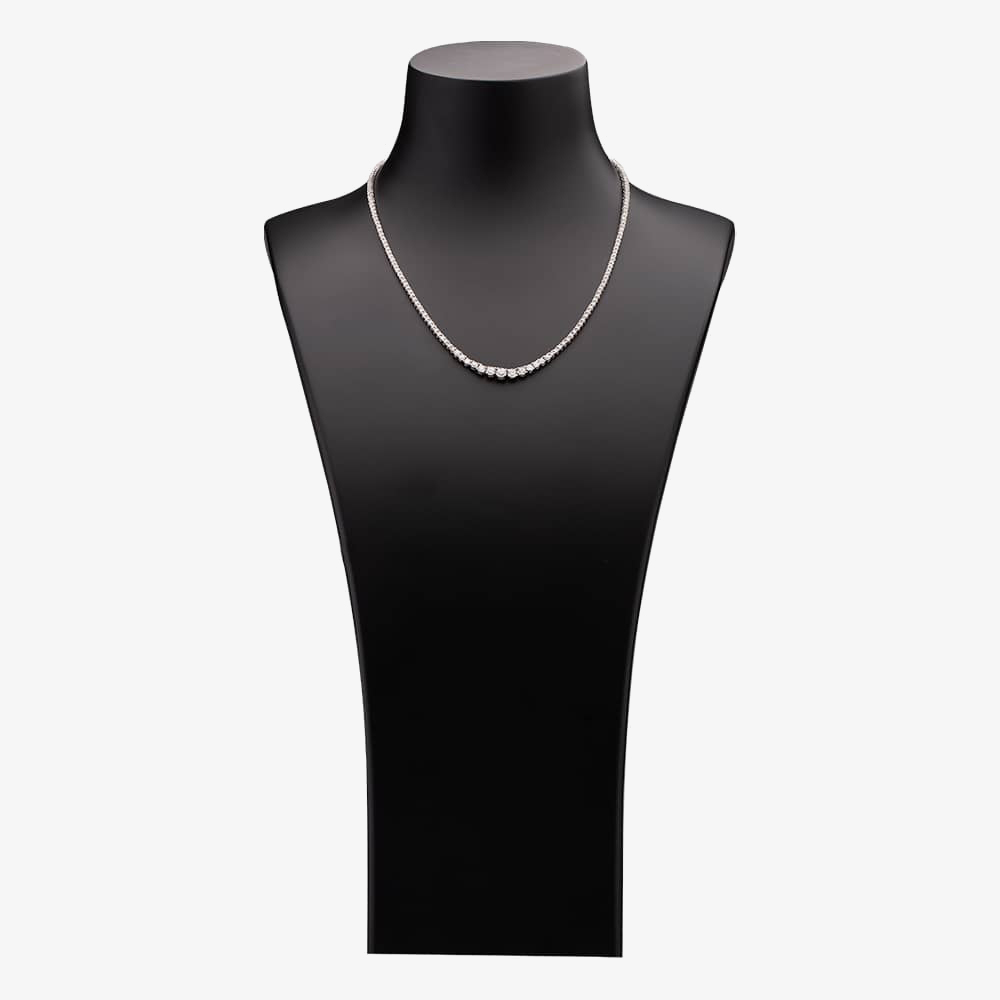 18ct White Gold 5.00ct Diamond Graduating Necklace THN24356-500