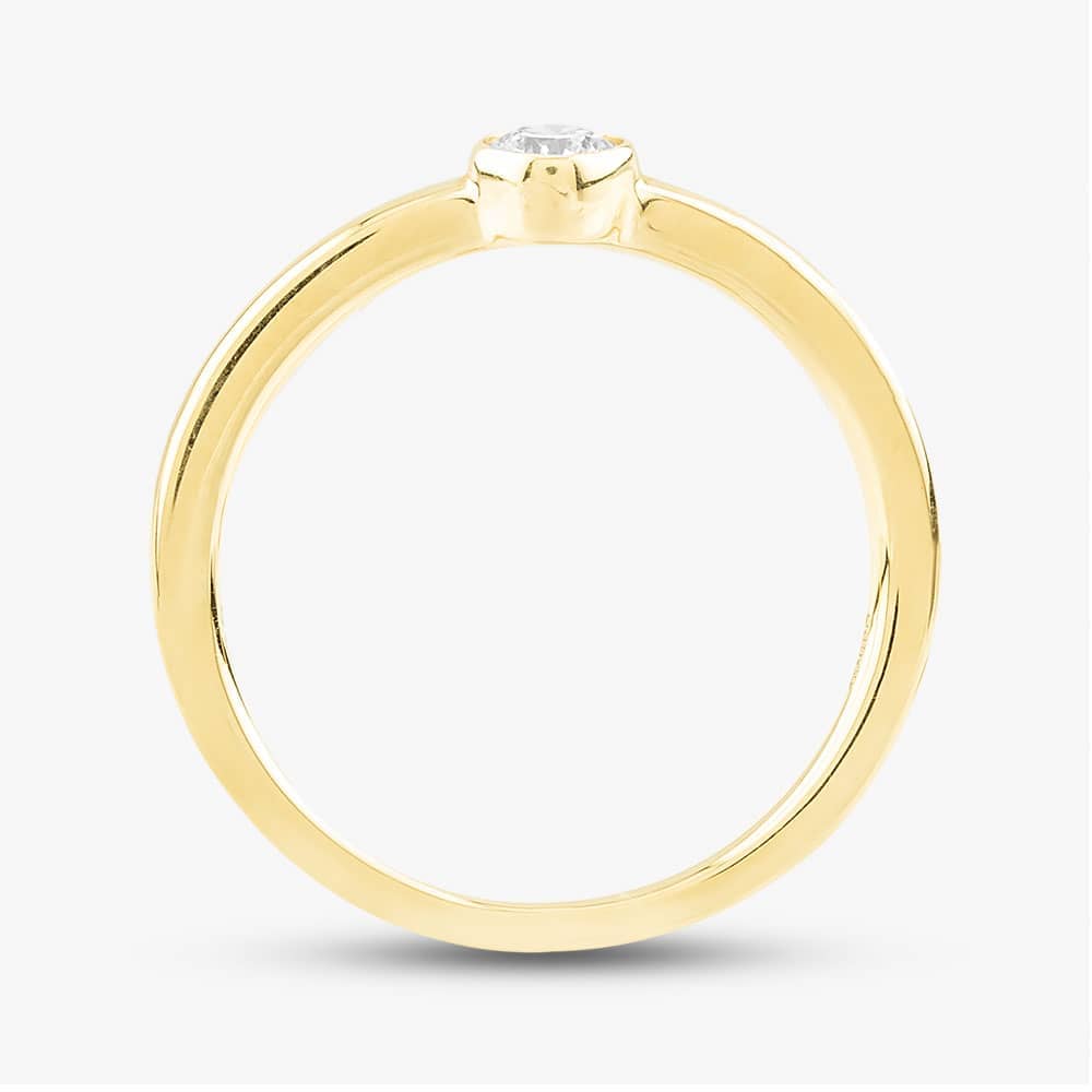 14ct Yellow Gold 0.18ct Brilliant Cut Diamond Solitaire Ring RC39107KY14DD